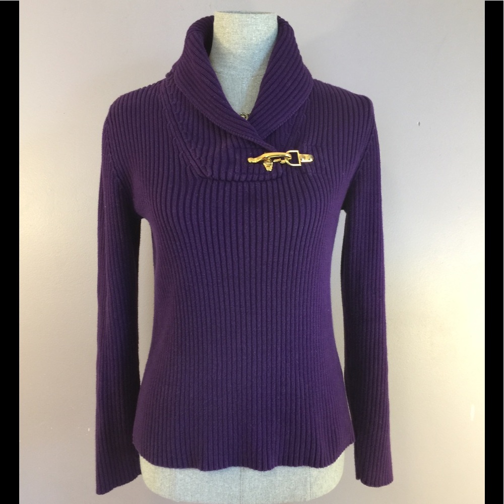 Ralph Lauren Black Label Ribbed Cotton Sweater